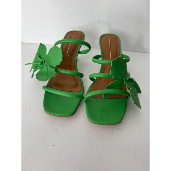 New Free People X INTENTIONALLY BLANK Iris Garden Heel in Green Size 40 US 9 - Picture 2 of 6